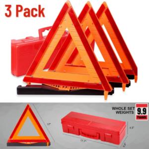Emergency Warning Triangle DOT Approved Reflective Safety Roadside Kit for Car