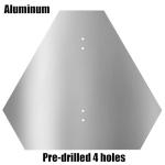 Kichwit Slow Moving Vehicle Triangle Sign, Aluminum Slow Moving Triangle Rust Free, 15.6" x 13.6"/40-mil Thick, Metal Reflective Heavy Duty Safety Sign for Golf Cart, Farm Tractors, Trailers, Outdoor Use