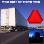 Kichwit Slow Moving Vehicle Triangle Sign, Aluminum Slow Moving Triangle Rust Free, 15.6" x 13.6"/40-mil Thick, Metal Reflective Heavy Duty Safety Sign for Golf Cart, Farm Tractors, Trailers, Outdoor Use