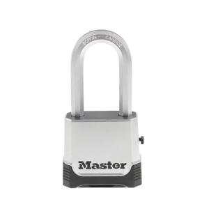 Master Lock Silver Outdoor Combination Lock, Heavy Duty Weather Resistant Padlock with Resettable Code and Cut Resistant Boron Carbide Shackle for Outdoor Use, M176XDLH