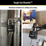 Master Lock Magnum Heavy Duty Outdoor Padlock with Key, Weather Resistant Body and Cut Resistant Shackle make Lock Perfect for Fences, Gates, Sheds, M115XDLF
