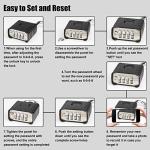 Diyife Heavy Duty Combination Padlock, Large Outdoor Padlock [One-Touch Unlocking] High Security Weatherproof, Design of Hidden Password Suitable for Locker, Home, School, Garage, Gate, Garden