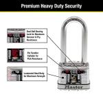 Master Lock M5XTLJ Magnum Heavy Duty Outdoor Padlock with Key, 2 Pack Keyed-Alike
