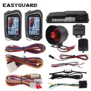 EASYGUARD 2 way car alarm system auto start vibration alarm turbo timer mode