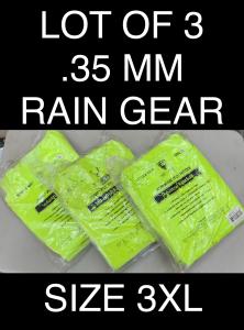 Westchester Industrial Rain Suit 3XL #4031 Lime Green .35mm & 1" Reflective Tape
