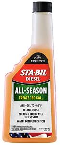 STA-BIL Diesel All-Season - Anti-Gel - Cetane Boost - Cleans And Lubricates Fuel System - Water Demulsification - Treats 150 Gallons -Effective In All Diesel And Bio-Diesel, 20 fl. oz. (15226) , Orange