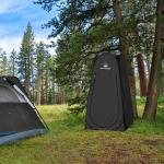 Pop Up Pod - Privacy Shower Tent, Dressing Room, or Portable Toilet Stall with Carry Bag for Camping, Beach, or Tailgate by Wakeman Outdoors (Black)