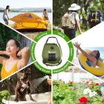sapsisel Camping Shower Bag, 5 Gal/20L Solar Heating Camping Shower with Upgraded Hose and Shower Head, Portable Shower for Camping, Solar Shower