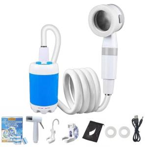 Upgrade Portable Camping Shower 4000mAh Electric Shower Pump for Hiking Bathing