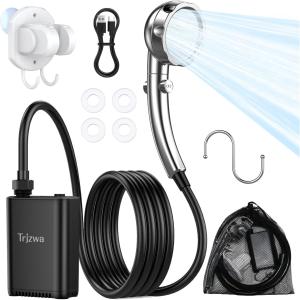 Portable Camping Shower Rechargeable Camp Pump for Hiking Travel Outdoor