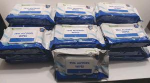 24 PACKS of 50 WIPES (1200 Total) Multi-Purpose Sanitary/Disinfectant Wipes.