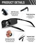 DUCO Mens Sports Polarized Sunglasses UV Protection Sunglasses for Men 8177s