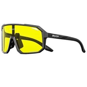 SCVCN Night Vision Driving Glasses Anti Glare Polarized Yellow Lens Women Men Goggles Sport Sunglass Bicycle MTB UV400 Protection Running Cycling Mountain Bike Baseball Biking BMX Fishing Running 501
