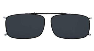 Eyekepper Metal Frame Clip On Sunglasses Polarized Grey Lens With Spring Draw Bar 54 * 34MM