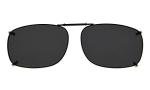 Eyekepper Large Clip On Sunglasses With Spring Draw Bar Polarized Grey Lens 57x39MM