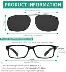 Eyekepper Large Clip On Sunglasses With Spring Draw Bar Polarized Grey Lens 57x39MM