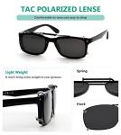 Eyekepper Large Clip On Sunglasses With Spring Draw Bar Polarized Grey Lens 57x39MM