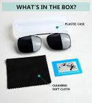 Eyekepper Large Clip On Sunglasses With Spring Draw Bar Polarized Grey Lens 57x39MM
