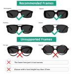 Eyekepper Large Clip On Sunglasses With Spring Draw Bar Polarized Grey Lens 57x39MM