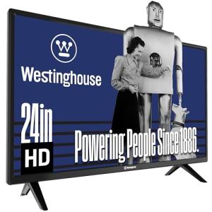 Westinghouse 24 Inch TV, HD LED Small Flat Screen Non-Smart Television, Works with Fire Stick, Roku, Apple TV, TiVo, Xumo, and Streaming Devices