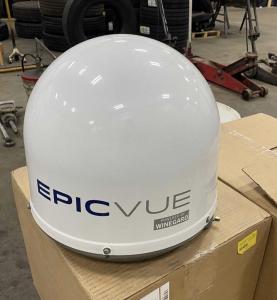 EpicVue TV Satellite System For Truck Semi RV (White) NEW