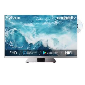 SYLVOX 12 Volt Smart RV TV 22 Inch 1080P Built-in DVD Player APP Speaker 12-24V