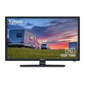 Sylvox 27 Inch RV TV 1080P Television 12/24 Volt DC Power Built-in DVD Player
