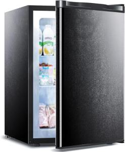 Electactic 3.0 Cu.ft Small Freezer, Mini Upright Freezer with Adjustable Thermostat, Removable Shelves, Reversible Single Door, for Bedroom/Home/Dorms/Apartment, Black