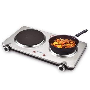 Electric Double Burner Hot Plate Cooking 1800W Portable Electric Stove 6 Speed