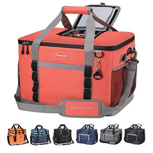 Maelstrom Collapsible Soft Sided Cooler - 75 Cans Extra Large Lunch Cooler Bag Insulated Leakproof Camping Cooler, Portable for Grocery Shopping, Camping, Tailgating and Road Trips,Pink