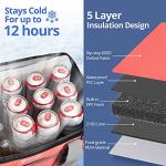 Maelstrom Collapsible Soft Sided Cooler - 75 Cans Extra Large Lunch Cooler Bag Insulated Leakproof Camping Cooler, Portable for Grocery Shopping, Camping, Tailgating and Road Trips，Pink