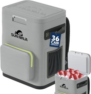 Sun Ninja Backpack Cooler - Insulated Leak Proof Beach Bag (Open Box)