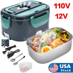 1.5L Electric Heating Lunch Box Portable for Car Office Food Warmer Container US