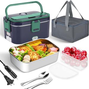 1.8L Electric Heating Lunch Box Portable for Car Office Food Warmer Container US