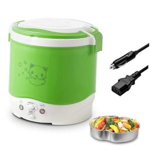 Mini Rice Cooker, 1L Travel Rice Cooker Small 12V For Car For Car-Green