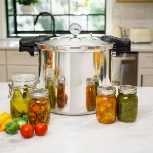 Barton 22-Quart Pressure Cooker Canner Dial Gauge Canning Easy Lock Lid Stovetop
