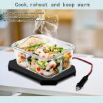 24V Car Portable Oven Food Warmer Electric Heated Lunch Box for Slow Cooker Blue