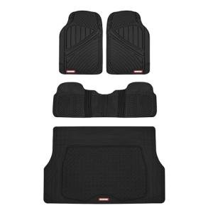 All-Weather Rubber Car Mats with Cargo Liner