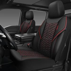 3D Foam Mesh Car Seat Covers - Black & Red