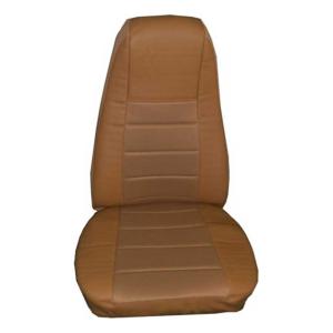 Tan Faux Leather Seat Cover with Pocket for Trucks