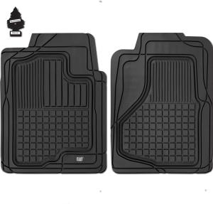 Durable Black Rubber Floor Mats for Toyota 2PC
