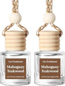 Mahogany Teakwood Car Air Freshener 2 Pack