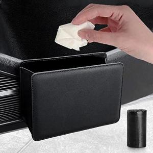 Accmor Leather Car Trash Can with 30 Bags