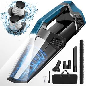 Cordless High-Power Handheld Car Vacuum with LED