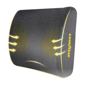 Goodyear Lumbar Support Car Seat Cushion -Accessories for Driving– Memory Foam Pillows, Lumbar Support Pillows for Car Seat, Cushion for Office Chairs, Ergonomic Back Support, Desk Accessories