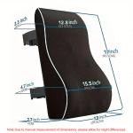 Memory Foam Lumbar Support Cushion for Home Office Car Seat Back Chair Pillow US