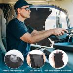 2Pcs Semi Trucks Window Shades, Side Window Sunshade for Truck with Suction Cups, 20"x23" for Volvo VNL, International Trucks, Freightliner Semi-Trailer Sunshade Accessories