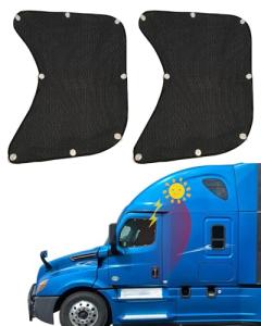 Semi Truck Side Window Sun Shade for Freightliner Volvo VNL International Trucks RV | Semi Truck Accessories, Sunshade UV Protection, Keep Interior Cool
