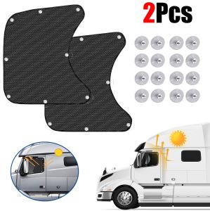 2X Side Window Shade Window Sun Shade UV Protection Mesh Screen For Semi Truck