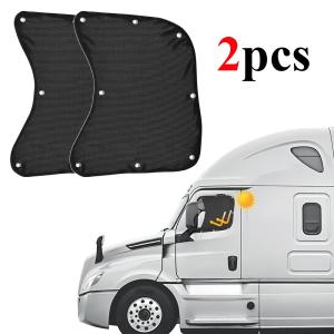 2X Semi-Truck Side Window Sun Shade UV Block Shield For Peterbilt 579 Volvo VNL